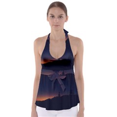 Nature Night Colorful Landscape Babydoll Tankini Top