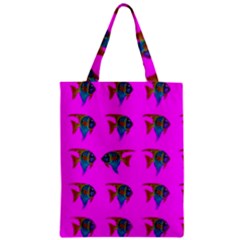 Opposite Way Fish Swimming Zipper Classic Tote Bag