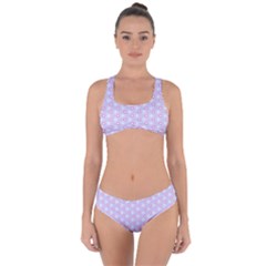 Light Tech Fruit Pattern Criss Cross Bikini Set
