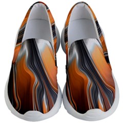 Fractal Structure Mathematics Kid s Lightweight Slip Ons by Sapixe