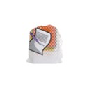 Letter Paper Note Design White Drawstring Pouches (XS)  View1