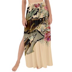 Flower Traditional Chinese Painting Maxi Chiffon Tie-up Sarong