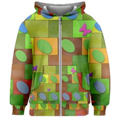 Easter Egg Happy Easter Colorful Kids Zipper Hoodie Without Drawstring