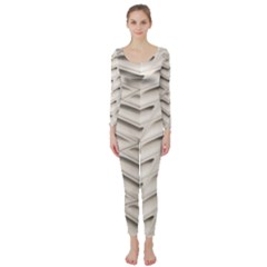 Backround Pattern Texture Dimension Long Sleeve Catsuit