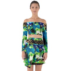 Avocado Off Shoulder Top With Skirt Set by bestdesignintheworld