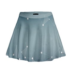 Background Abstract Line Mini Flare Skirt