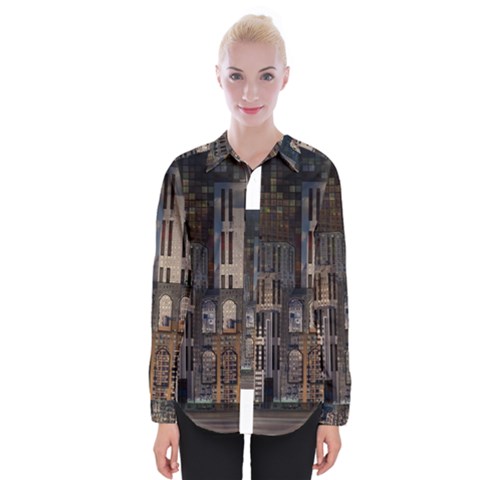 Architecture City Home Window Womens Long Sleeve Shirt by Nexatart