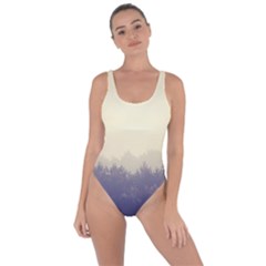 Cloudy Foggy Forest With Pine Trees Bring Sexy Back Swimsuit by genx