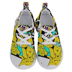 Shapes On A Yellow Background                                Kid s Lightweight Running Shoes