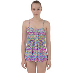 Beautiful Bright Tropical Watercolors Created By Flipstylez Designs Babydoll Tankini Set by flipstylezfashionsLLC