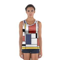 Neoplasticism Abstract Art Sport Tank Top  by FunnyCow