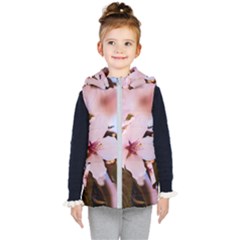 Three Sakura Flowers Kid s Hooded Puffer Vest by FunnyCow