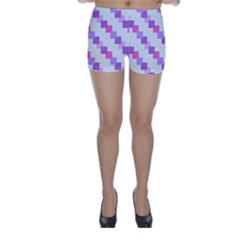 Geometric Squares Skinny Shorts by snowwhitegirl