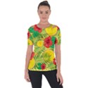 Orange Tropics Yellow Short Sleeve Top View1