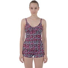Lazy Cat Ombre Pattern Tie Front Two Piece Tankini by snowwhitegirl