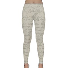 Handwritten Letter 2 Classic Yoga Leggings by vintage2030