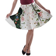Background 1426655 1920 A-line Skater Skirt
