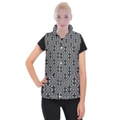 Monochrome Centipede Arabesque Women s Button Up Vest by linceazul