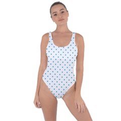 Mini Oktoberfest Bavarian Blue Polkadots On White Bring Sexy Back Swimsuit by PodArtist