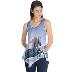 Wonderful Wild Fantasy Horse On The Beach Sleeveless Tunic
