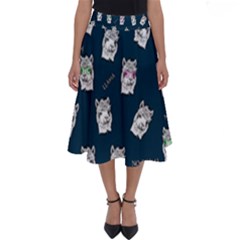 Llama Pattern Perfect Length Midi Skirt