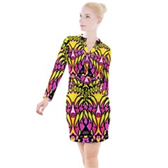 Red Light Four Go Button Long Sleeve Dress by MRTACPANS