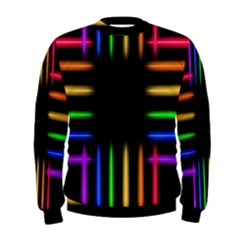 Neon Light Abstract Pattern Lines Men s Sweatshirt by Sapixe