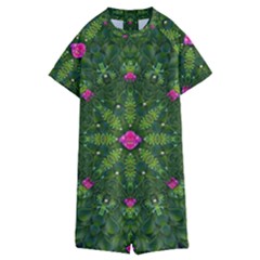 The Most Sacred Lotus Pond  With Bloom    Mandala Kids  Boyleg Half Suit Swimwear by pepitasart