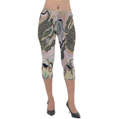Lizard Volcano Lightweight Velour Capri Leggings 