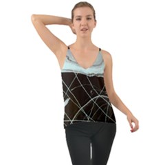 Blue Shell Chiffon Cami