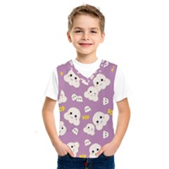 Cute Kawaii Popcorn Pattern Kids  Sportswear by Valentinaart