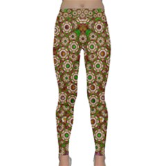 Flower Wreaths And Ornate Sweet Fauna Classic Yoga Leggings by pepitasart