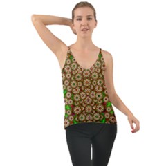 Flower Wreaths And Ornate Sweet Fauna Chiffon Cami by pepitasart
