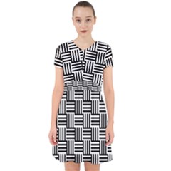 Basket Black Lines Stripes White Adorable In Chiffon Dress by Sapixe