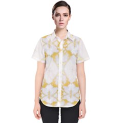 White Marble Pattern By Flipstylez Designs Women s Short Sleeve Shirt