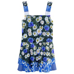 Marguerite Cornflower Vase Blossom Kids  Layered Skirt Swimsuit by Simbadda