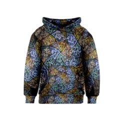 Multi Color Tile Twirl Octagon Kids  Pullover Hoodie by Simbadda