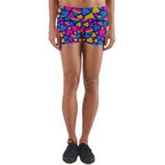 Pansexual Pride Hearts; A Cute Pan Pride Motif! Yoga Shorts by PrideMarks