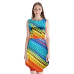 Rainbow Sleeveless Chiffon Dress   by NSGLOBALDESIGNS2