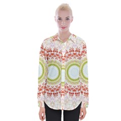 Fractal Kaleidoscope Mandala Womens Long Sleeve Shirt
