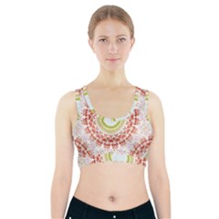 Fractal Kaleidoscope Mandala Sports Bra With Pocket
