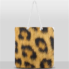 Animal Print Leopard Full Print Rope Handle Tote (large) by NSGLOBALDESIGNS2