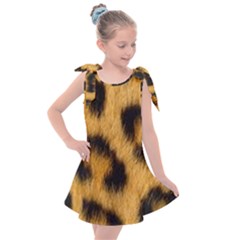 Animal Print Leopard Kids  Tie Up Tunic Dress by NSGLOBALDESIGNS2