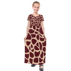 Gulf Lrint Kids  Short Sleeve Maxi Dress by NSGLOBALDESIGNS2