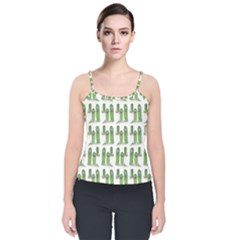 Prickle Plants Velvet Spaghetti Strap Top by ArtByAng
