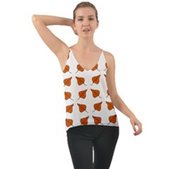 Pattern Fallen Leaves Autumn Chiffon Cami