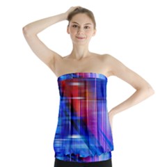 Double Lines Strapless Top