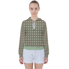 Barrel Of Monkey’s Houndstooth Pattern Comfort Wear Women s Tie Up Sweat