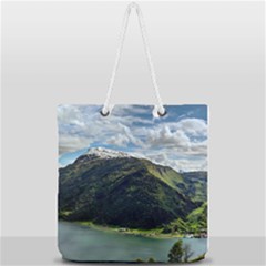 Panoramic Nature Mountain Water Full Print Rope Handle Tote (large) by Sapixe