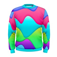 Lines Curves Colors Geometric Lines Men s Sweatshirt by Sapixe